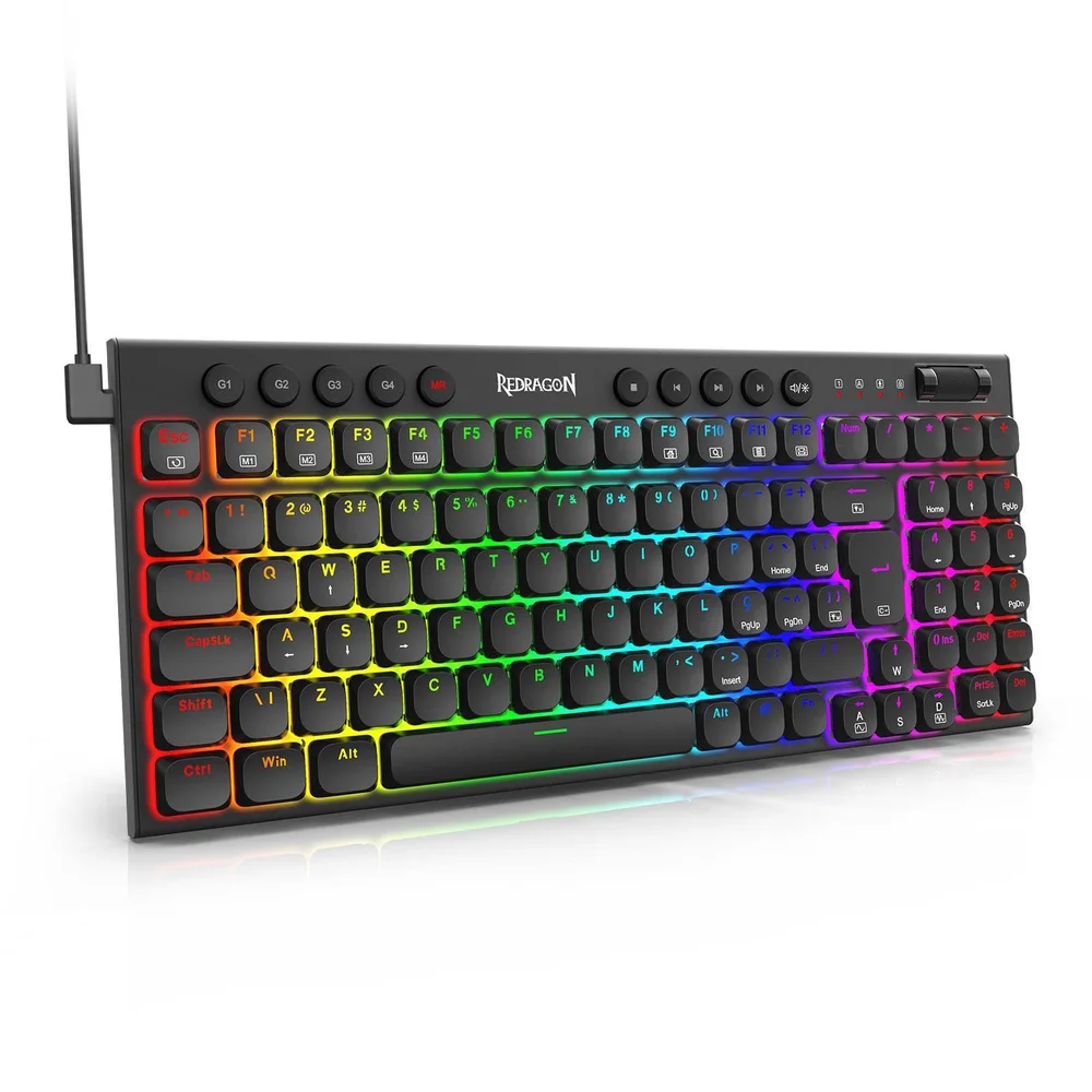 Imagem 5 de 5 do produto Teclado Mecânico Gamer Redragon Sion, RGB, Low-profile, Switch Brown, Abnt2, Preto, K653-RGB (pt-brown)