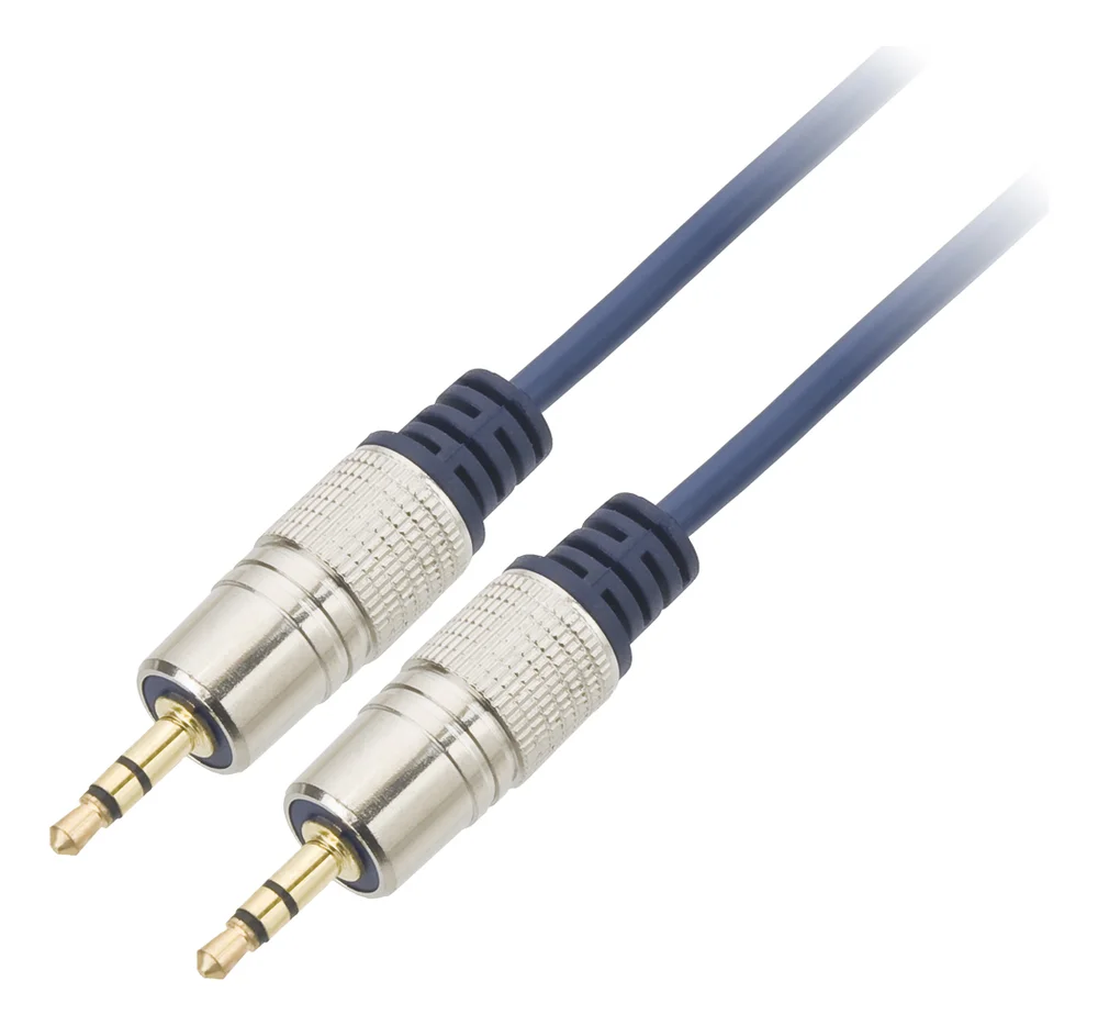 Imagem 5 de 5 do produto Cabo P2 + P2 St Metal Profissional - Cabo Azul - 3m Tebera