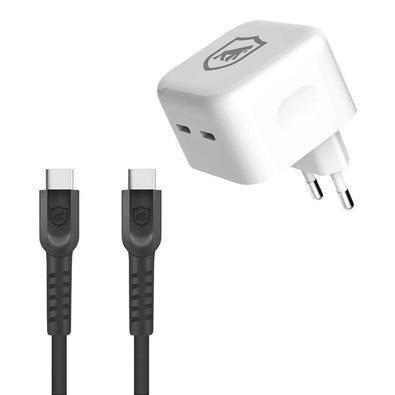 Carregador Turbo Duplo Tipo C + 2un Cabo Dual Shock Tipo C / Type C - Gshield