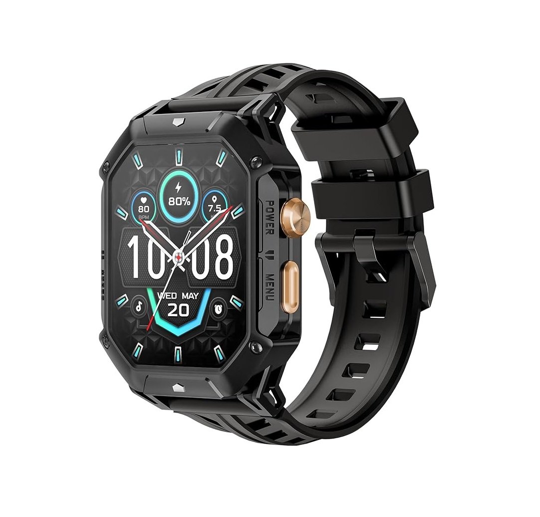 Smartwatch Militar Haylou Iron N1 Tela AmoLED, 5atm, Bateria De 100 Dias (850 Mah), Assistente De Voz
