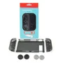Capa Protetora Dock Flip Case Para Nintendo Switch Joy-con Removível + 4 Caps Transparente Preta