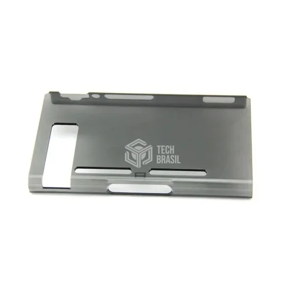 Capa Protetora Dock Flip Case Para Nintendo Switch Joy-con Removível + 4 Caps Transparente Preta Capa Protetora Dock Flip Case Para Nintendo Switch Joy-con Removível + 4 Caps Transparente Preta