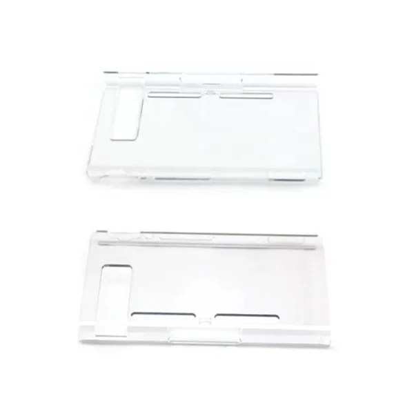 Imagem 3 de 5 do produto Capa Protetora Dock Flip Case Para Nintendo Switch Joy-con Removível + 4 Caps Transparente Branca