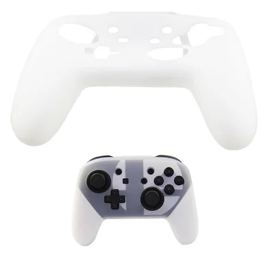 Capa Protetora Silicone Para Controle Nintendo Switch Pro Branco