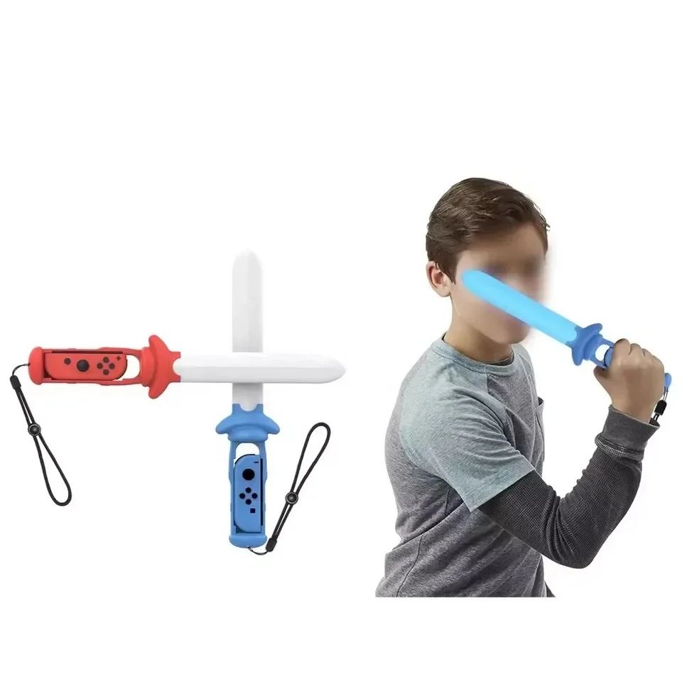 Imagem 3 de 5 do produto Espada LED Zelda Para Nintendo Switch E Switch OLED Joy-con Suporte Azul E Vermelho
