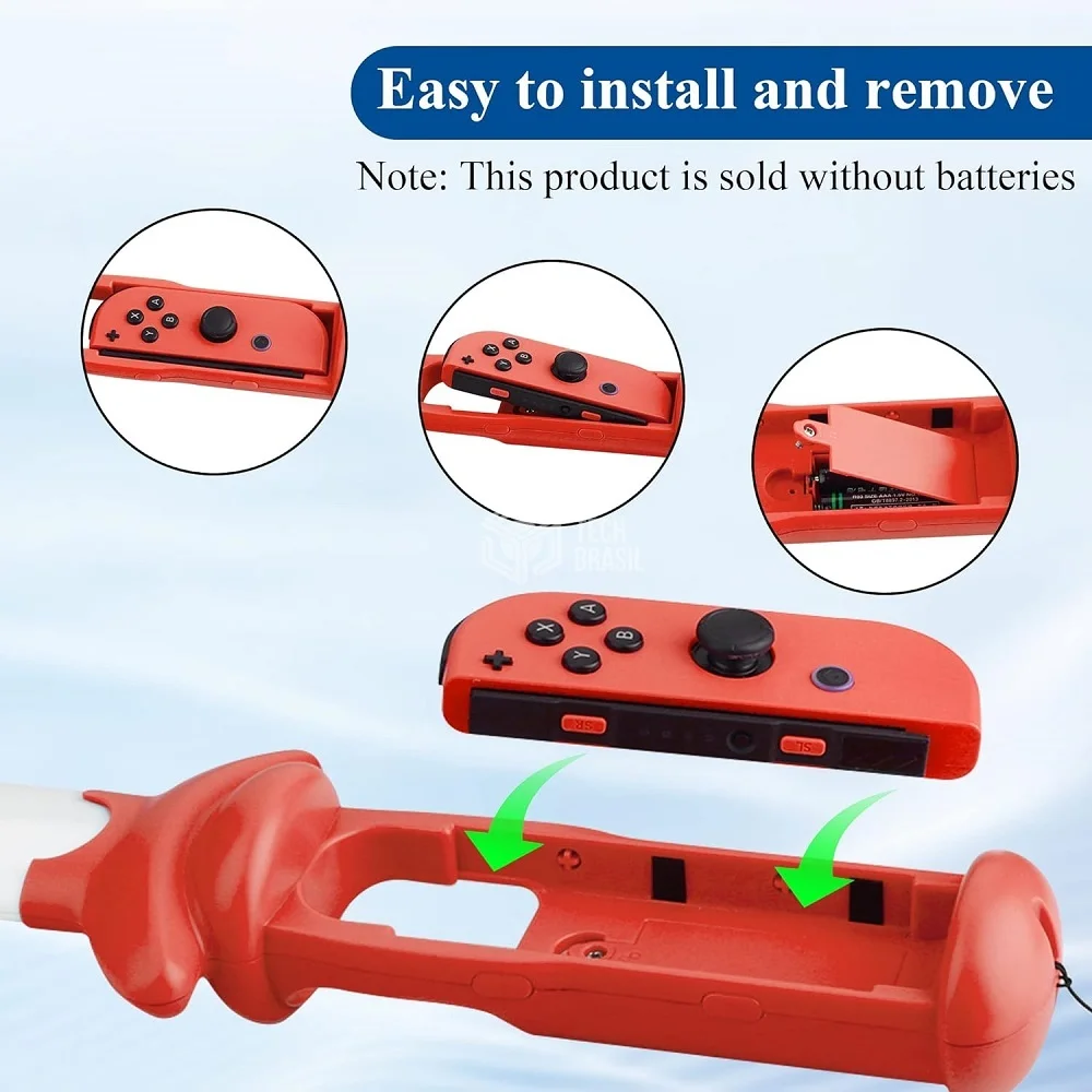 Imagem 4 de 5 do produto Espada LED Zelda Para Nintendo Switch E Switch OLED Joy-con Suporte Azul E Vermelho