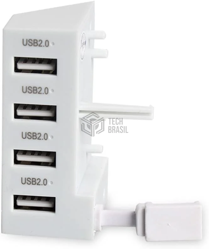Imagem 3 de 5 do produto Hub Usb 4 Portas Para XBOX One S Slim Carregador Adaptador Branco