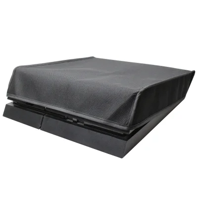 Capa De Proteção Antipoeira Para Playstation 4 Fat E Slim Preta