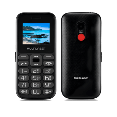 Vovô&vovófone Tela 1.8 Teclas Grandes Dual Sim Botão Sos Cor:preto