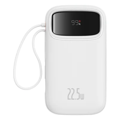 Carregador Portátil Powerbank Baseus Qpow 20000mah 22.5w Turbo Branco