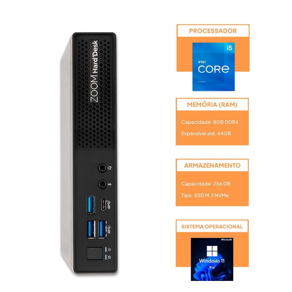 Mini Pc ZOOM HardDesk 7001P i5 11400T 8GB 256GB