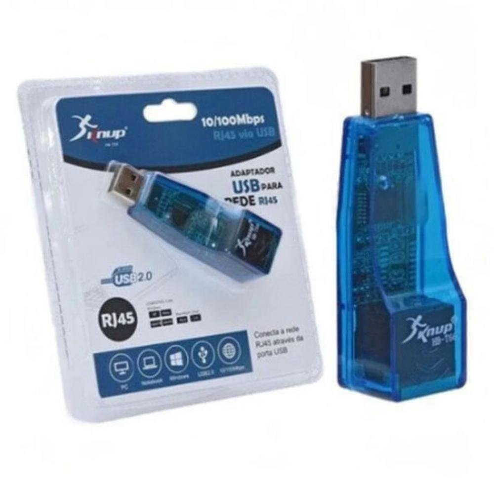 Imagem 3 de 5 do produto Adaptador Usb Para Rede Rj45 Knup Hb-t66