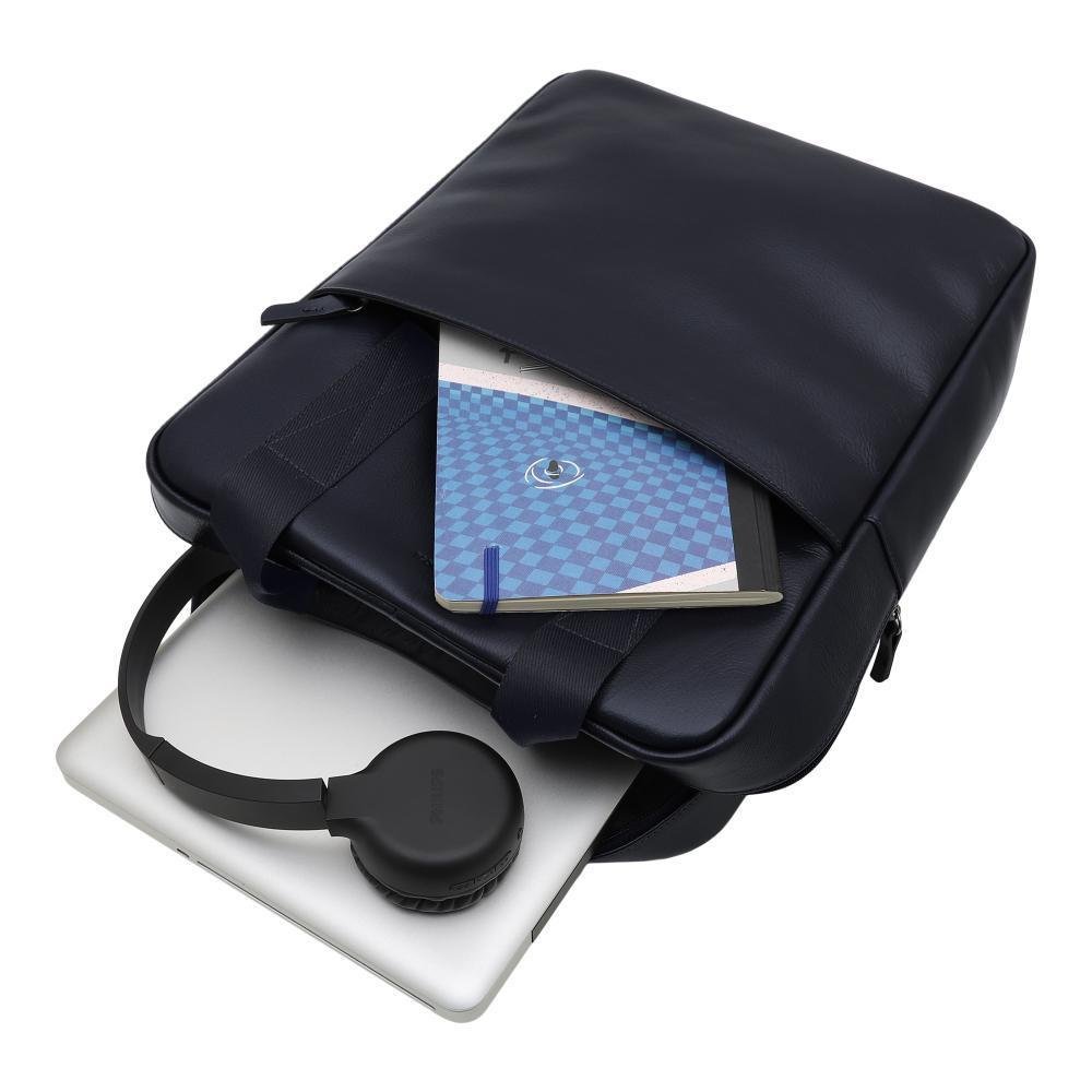 Imagem 2 de 5 do produto Mochila De Couro Couro50 Jacarandá Cor:marinho