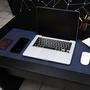 Deskpad Floater De Couro Couro50 90x30 Cor:marinho
