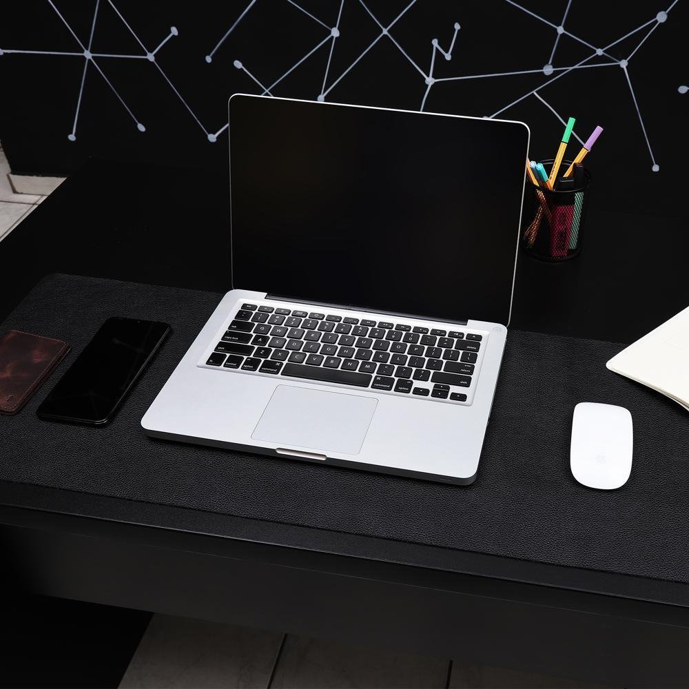 Deskpad Floater De Couro Couro50 90x30 Cor:preto