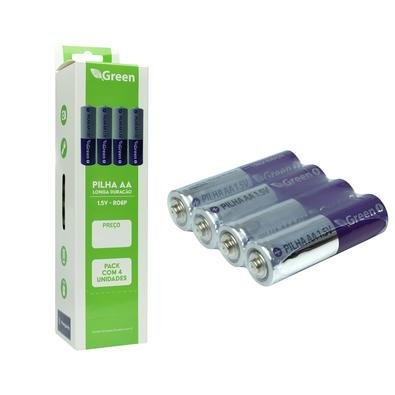 Pilha Aa ( Pequeno ) 60 Peças Embalagem Dura Mais - Green
