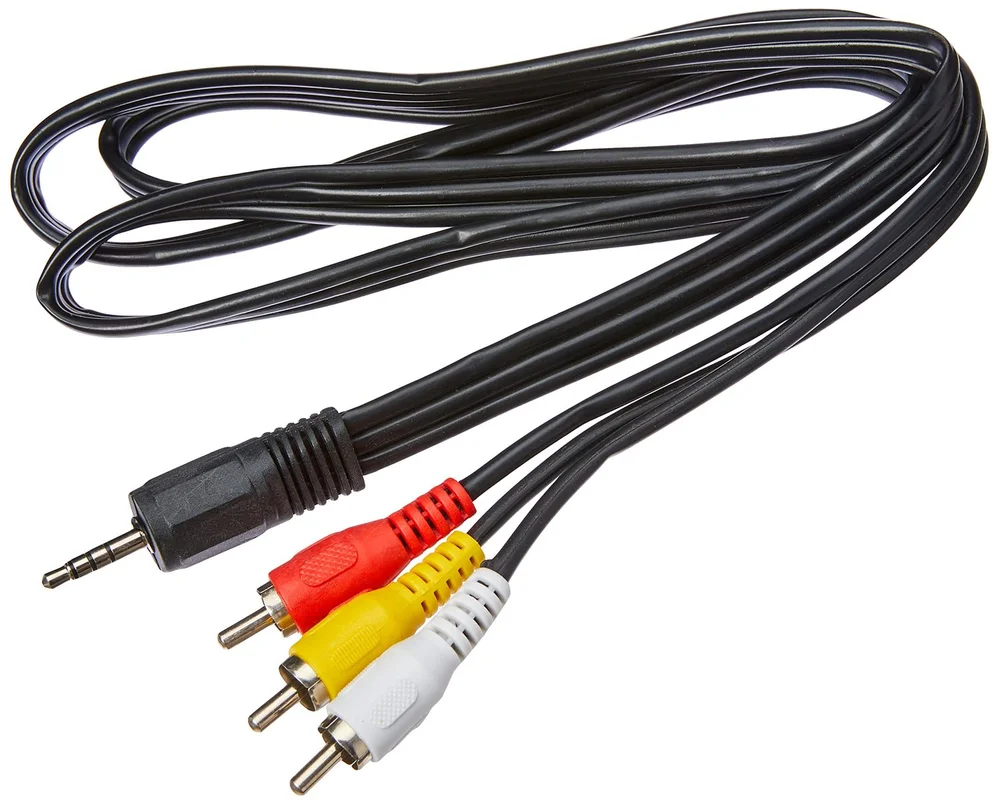 Imagem 2 de 3 do produto Cabo Rca Av P3/p2 Estéreo 90 + 3 Rca Macho Blindado Premium