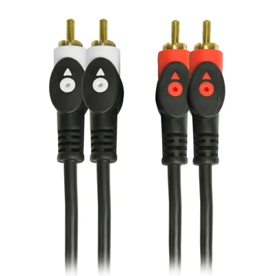 Cabo 2+2 Rca Áudio Vídeo 1,5 Metros Gold 24k Profissional