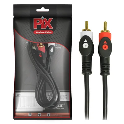 Cabo 2+2 Rca Áudio Vídeo 1,5 Metros Gold 24k Profissional