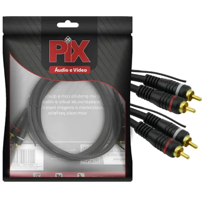 Cabo Rca 1,5metros 6mm Blindado Ouro Automotivo Profissional
