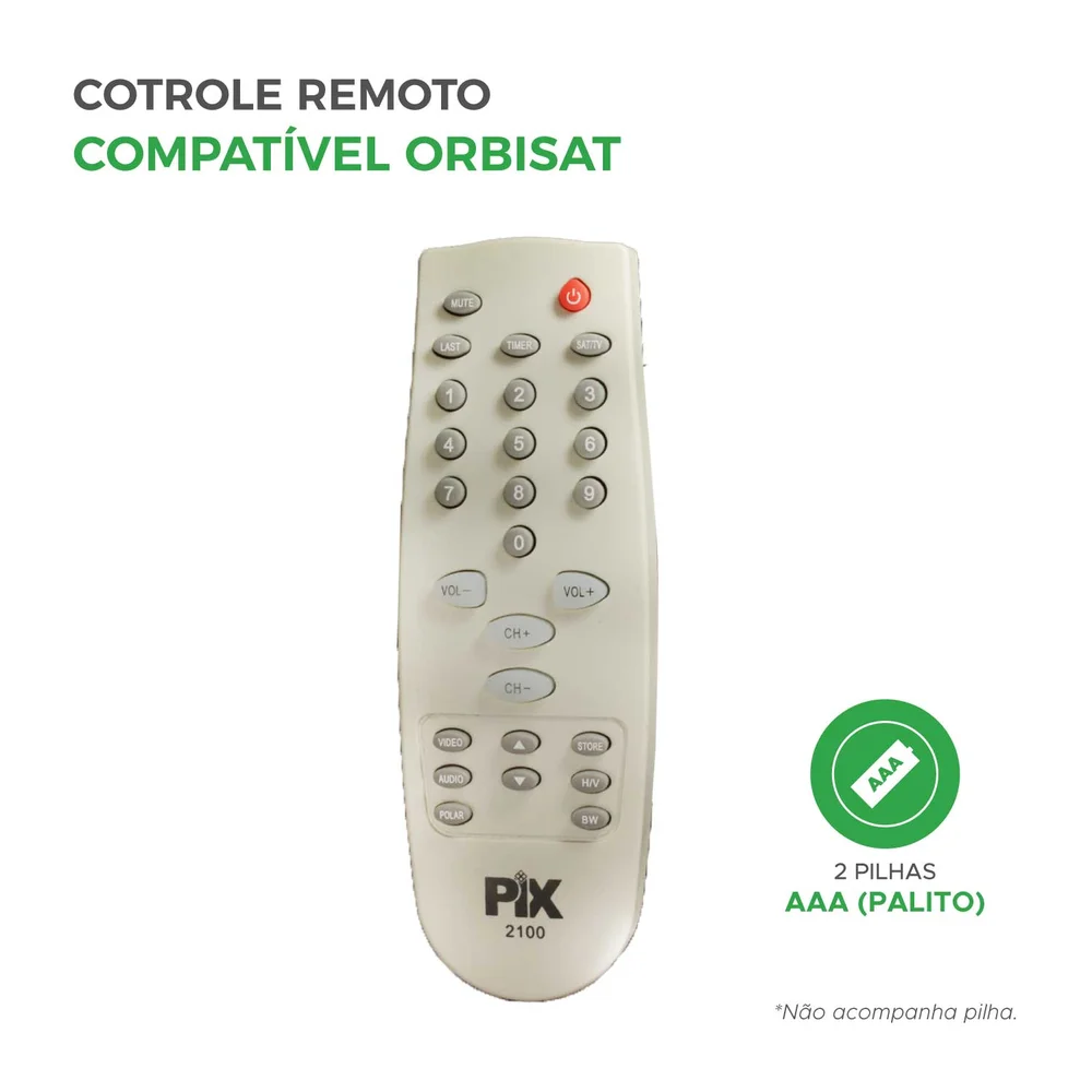 Imagem 3 de 3 do produto Controle Remoto Compatível Receptor 2100