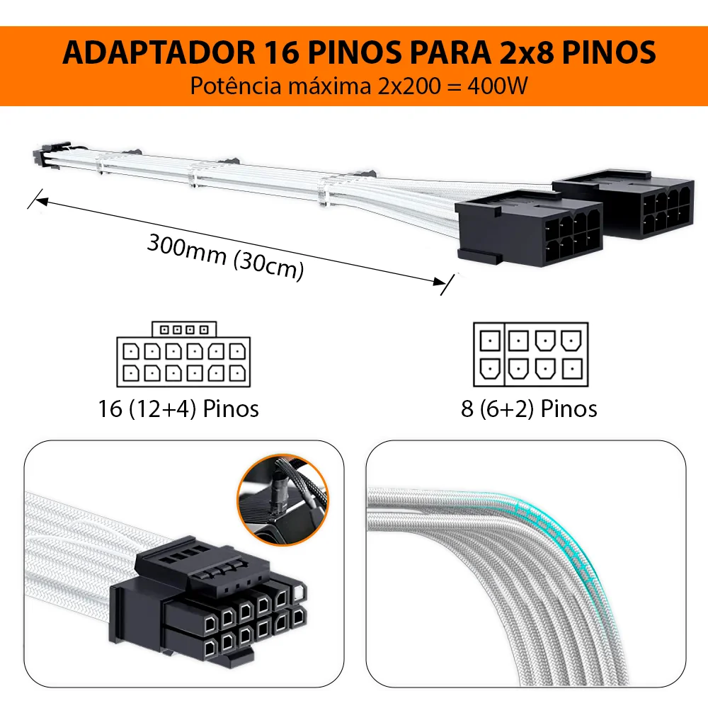Adaptador 2x8 Pinos para 16 Pinos KaBuM