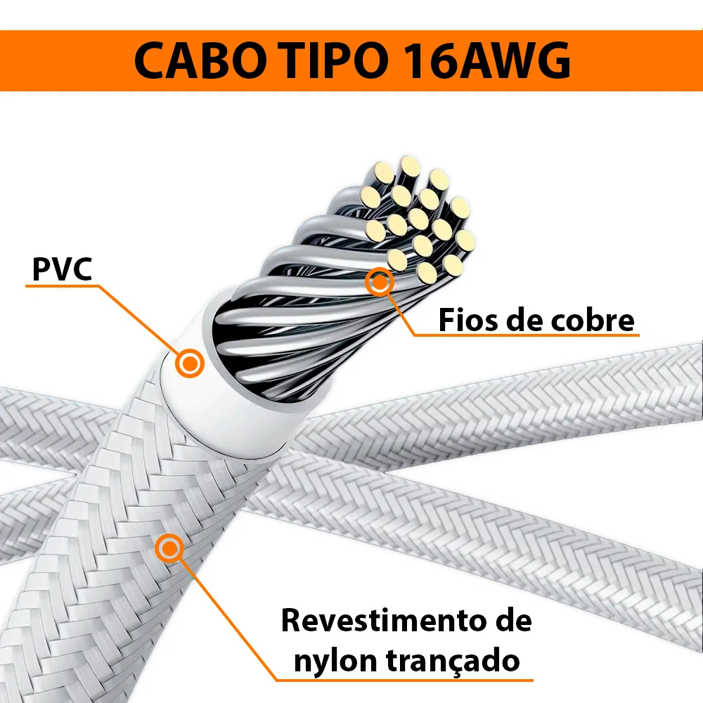 Imagem 5 de 5 do produto Cabo PCi-e 5.0 12vhpwr 16 Pinos (12+4) Adaptador para 2 X 8 Pinos (6+2) de Gpu Comum, 300mm, Branco, RTX 40, 50+ Series
