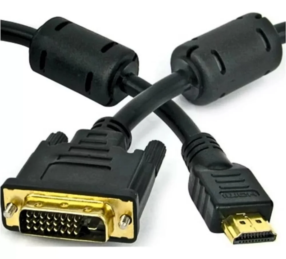 Imagem 3 de 4 do produto Cabo Dvi-d Para HDMI 1,8 Metros Bidirecional Full Hd 24+1