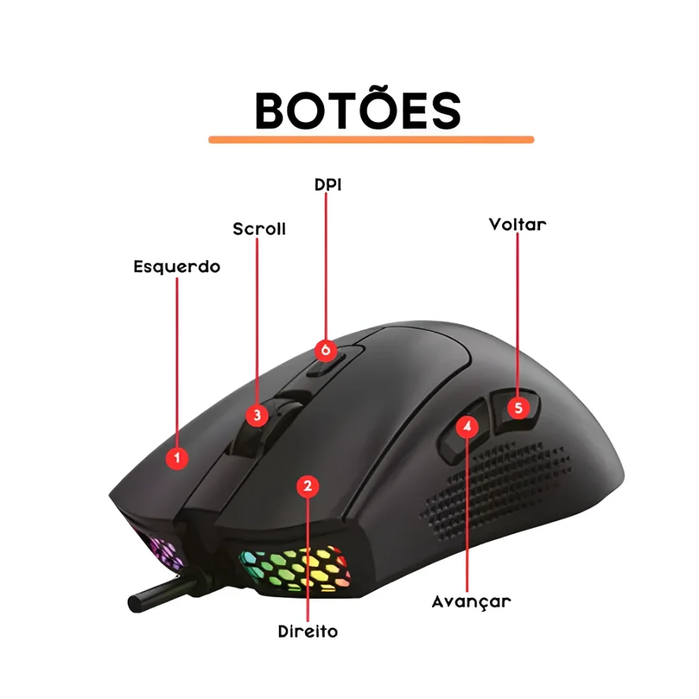 Mouser Gamer Anúbis Mu021 Gaming Sensor - Knup Mouser Gamer Anúbis Mu021 Gaming Sensor - Knup