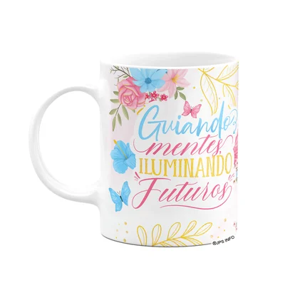 Caneca Floral Professor - Guiando Mentes Iluminando O Futuro