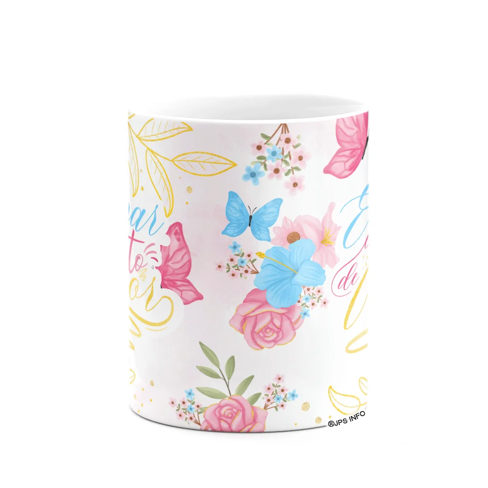 Imagem 2 de 3 do produto Caneca Floral Professor - Ensinar É Um Ato De Amor