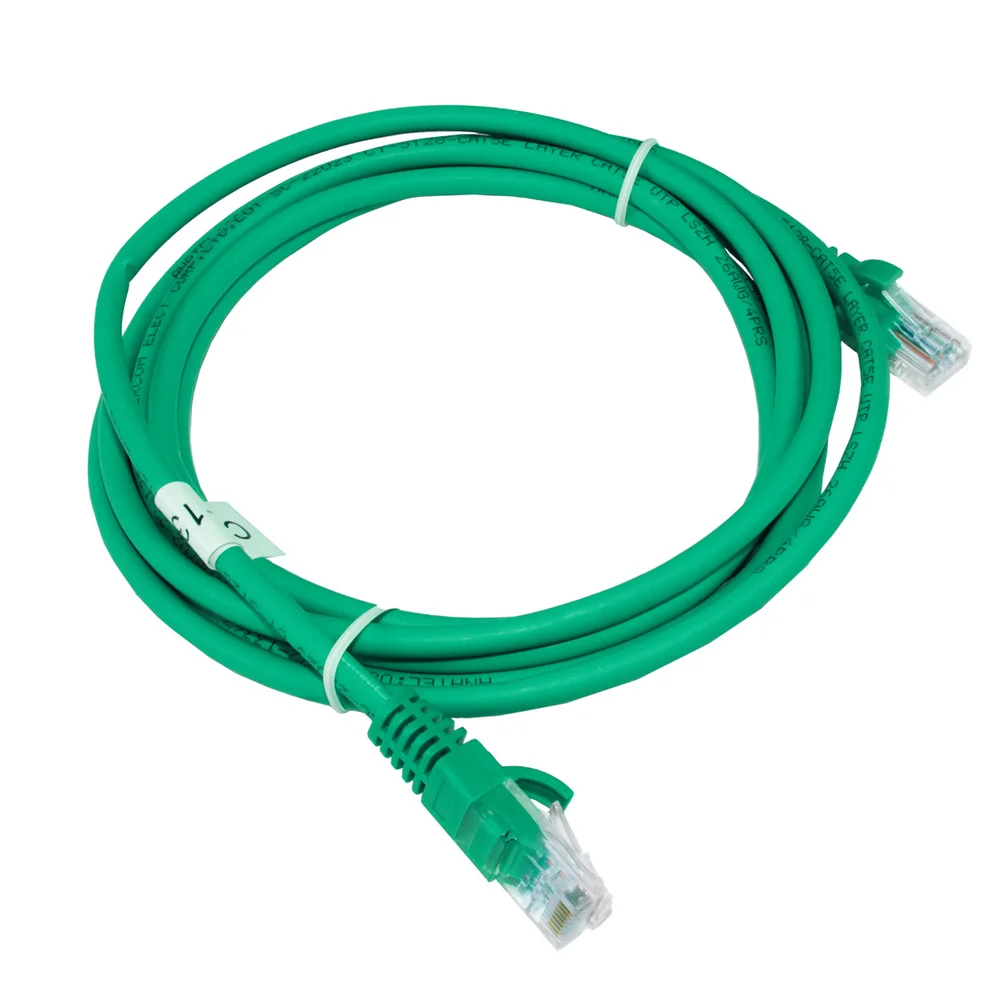 Imagem 2 de 5 do produto Cabo de Rede Cat5e de 2,50 Metros Verde Fabricado em Cobre Para Melhor Velocidade Homologado Anatel