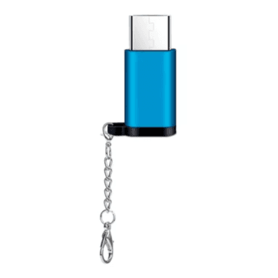 Adaptador Micro Usb V8 Para Usb Tipo C - Conectividade Simplificada Cor:azul