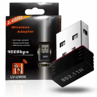 Adaptador Wireless 2.4ghz Lv-uw06  Conexão Rápida E Estável!
