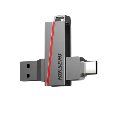 Pen Drive Hiksemi Dual Slim 128GB Conexão Usb-c E Usb-a Leitura 30mb/s-150mb/s - Hs-usb-e307c 128g U3