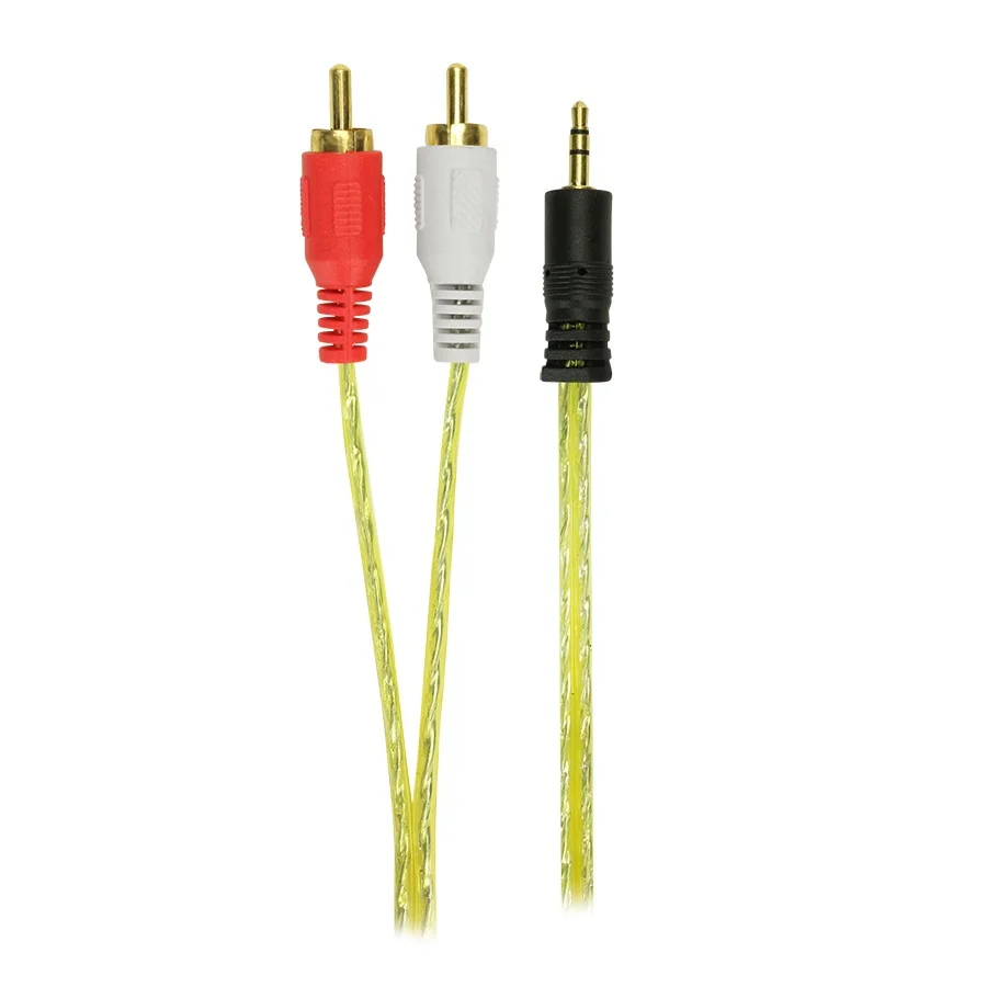 Imagem 2 de 3 do produto Cabo Rca C/2 + P2 Cristal 1,8m Performance Sound Chip Sce