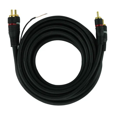 Cabo Rca 3 Metros 6mm Blindado Ouro Automotivo Profissional