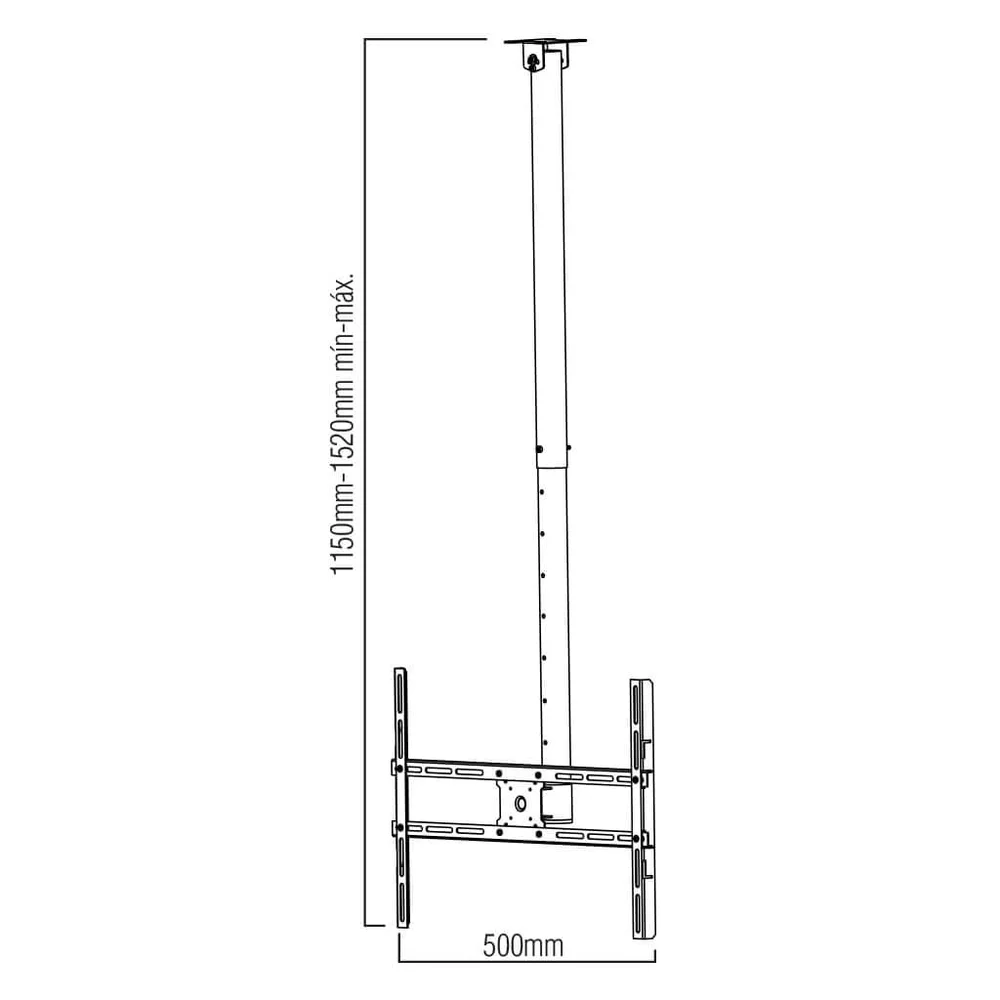 Imagem 2 de 4 do produto Suporte De Teto Para Tv - Articulado Giros 360° 10 - 80