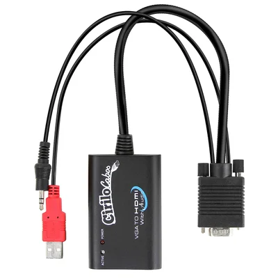 Cabo Conversor Vga Para HDMI Com Áudio Usb