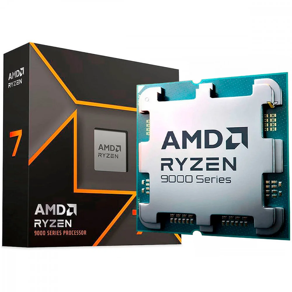 CPU AMD RYZEN 7 9700X CPU Processador AMD Ryzen 7 9700X, 3.8GHz (5.5GHz Turbo), 6-Cores 12