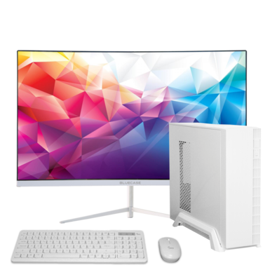 Computador PC Slim I5 2ª 8GB Ram SSD 240GB Monitor 27" Curvo - Branco