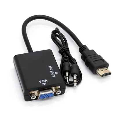 Adaptador HDMI Para Vga Com Saída De Áudio
