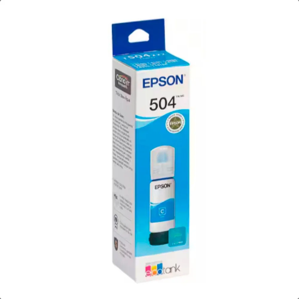 Imagem 2 de 5 do produto Refil De Tinta Epson Ciano T504222-br 127ml