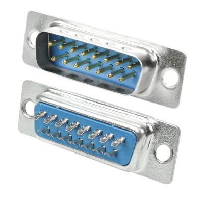 10x Conector Db15 Macho Solda Fio Serial Alta Qualidade