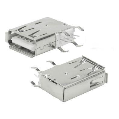 10x Peças Conector Usb Tipo A Fêmea 90° P/ PCi 4+4 Terminais