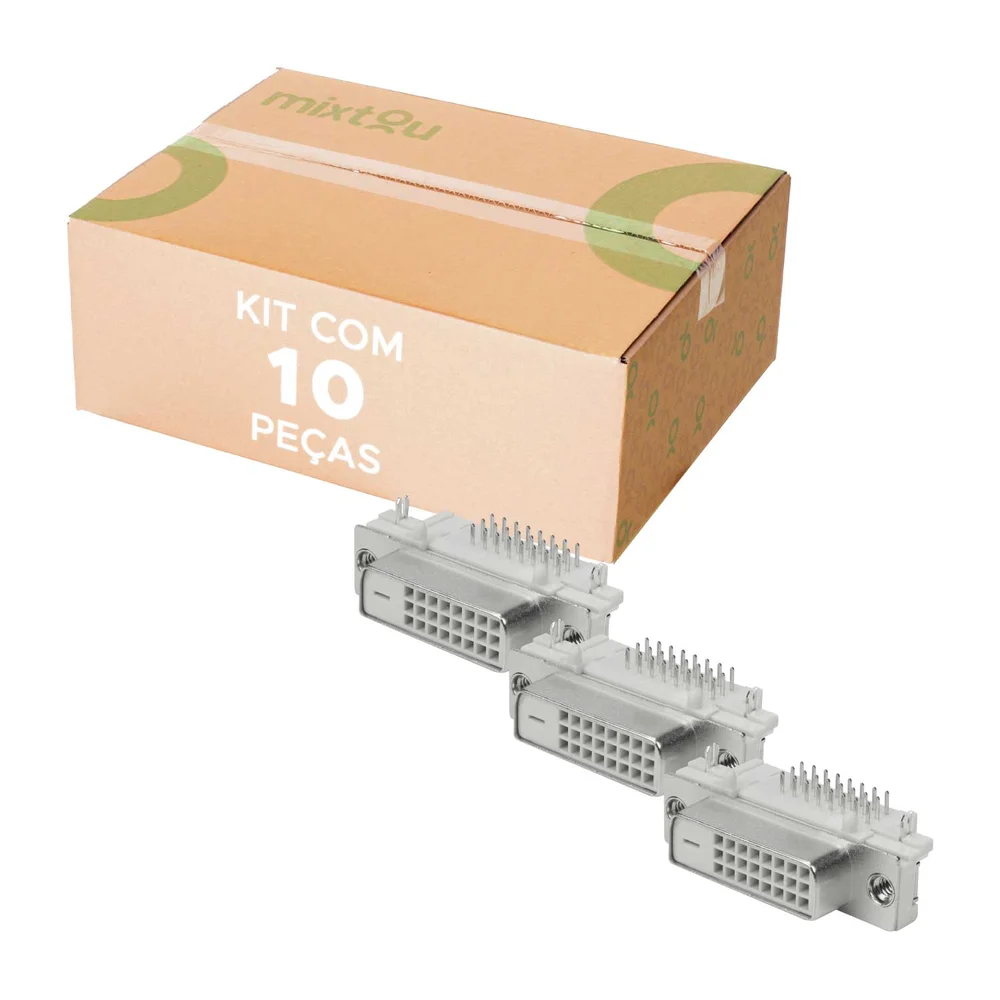Imagem 3 de 3 do produto 10x Conector Dvi-24+1 Fêmea Solda Fio Alta Qualidade