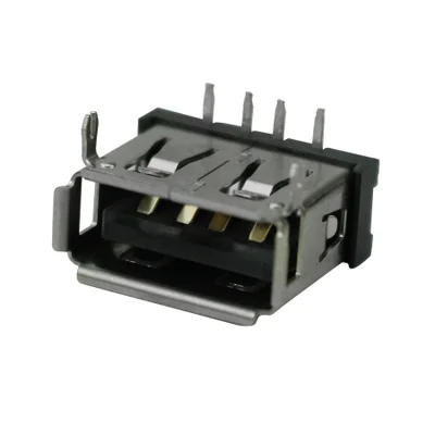 50x Peças Conector Usb Tipo A Fêmea 90° P/ PCi 4+2 Terminais