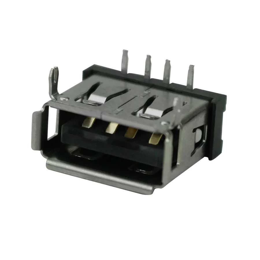 Imagem 1 de 1 do produto 50x Peças Conector Usb Tipo A Fêmea 90° P/ PCi 4+2 Terminais