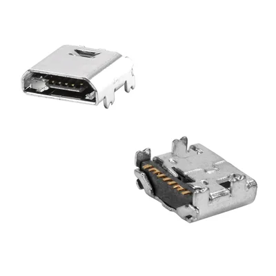 10x Conector Micro Usb Fêmea P/ PCi Micro Usb V8 7p (5p+2p)