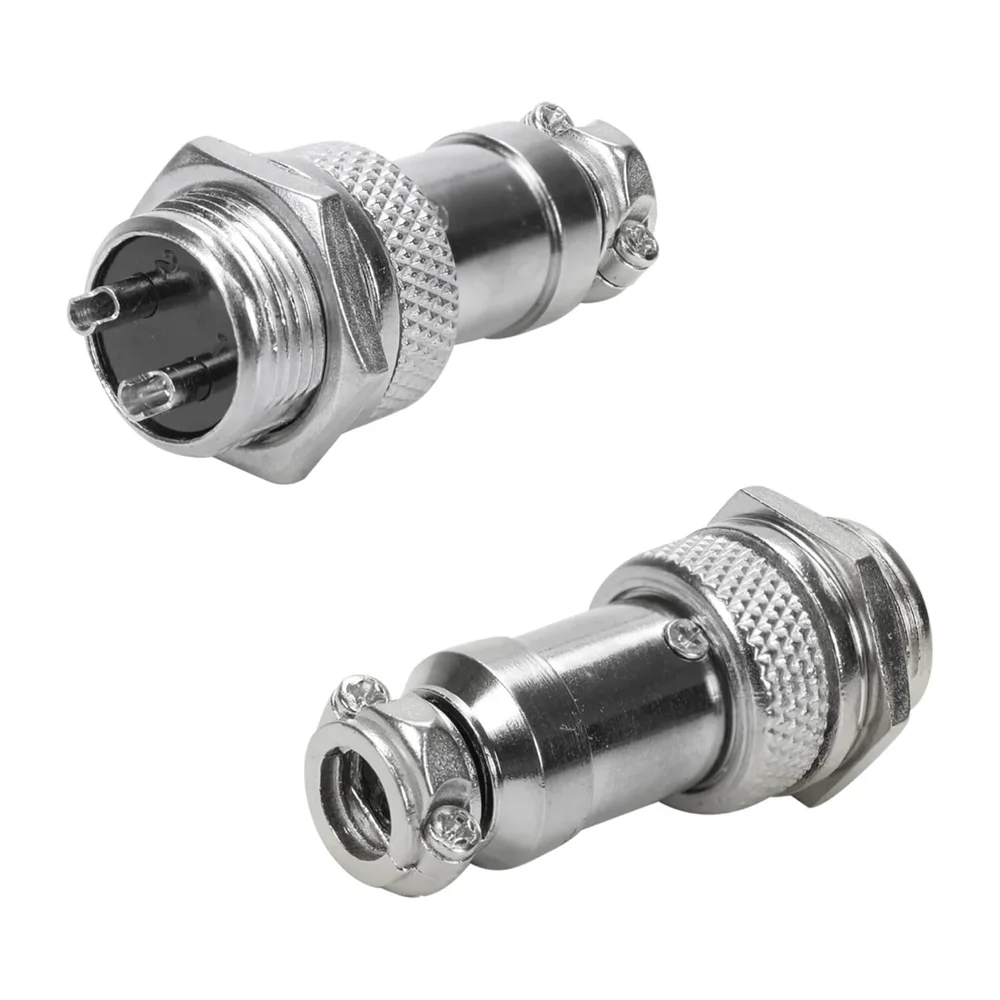 Imagem 2 de 5 do produto 5x Conjunto Plug Conector Mike Kit Macho E Fêmea 2 Pinos